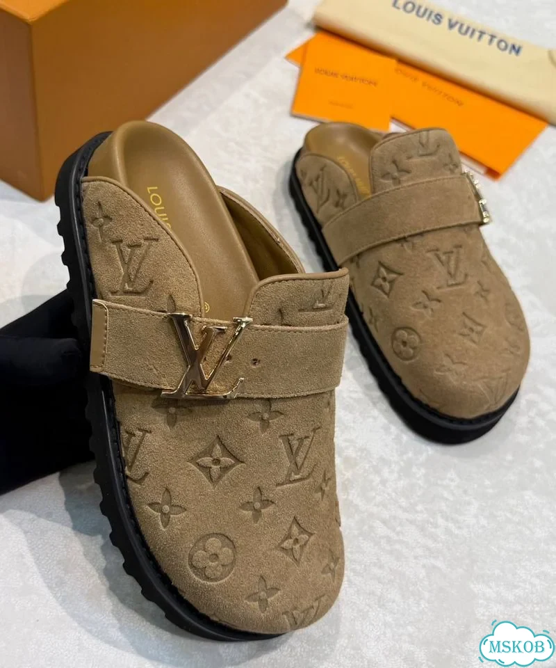 Сабо Louis Vuitton замшевые фото 2