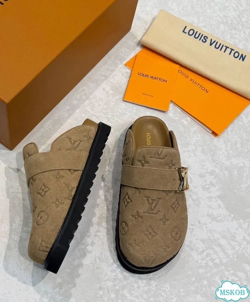 Сабо Louis Vuitton замшевые фото 3