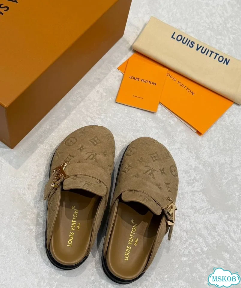 Сабо Louis Vuitton замшевые фото 5