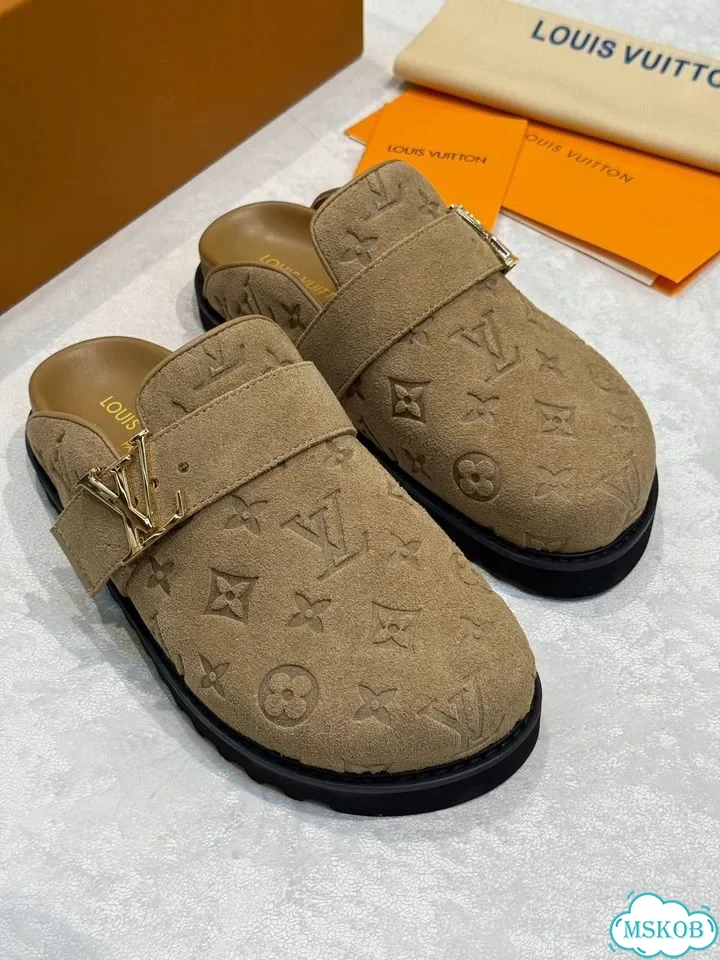 Сабо Louis Vuitton замшевые фото 6