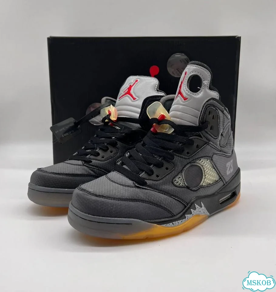 Кроссовки Nike air jordan 5 retro off white фото 1