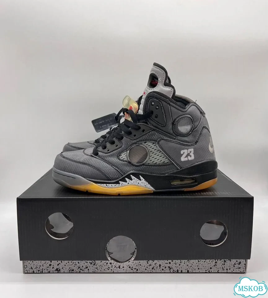 Кроссовки Nike air jordan 5 retro off white фото 2