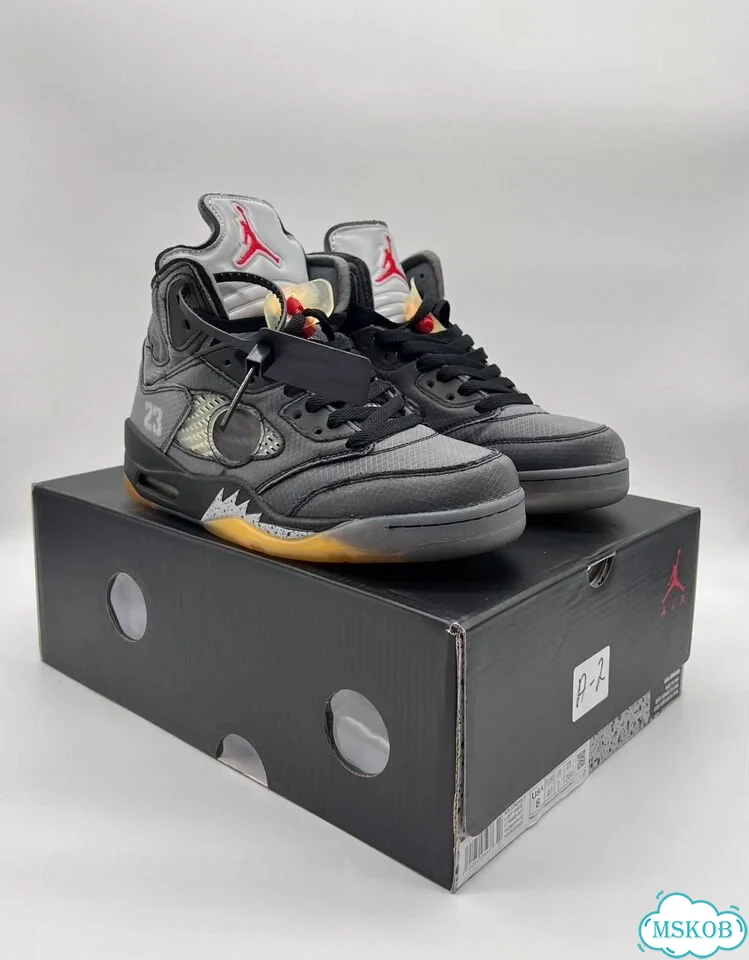Кроссовки Nike air jordan 5 retro off white фото 3