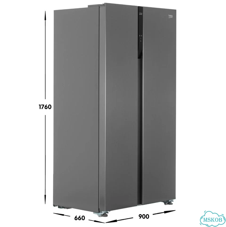 Холодильник Side by Side Beko gnor563E20X серебр фото 7