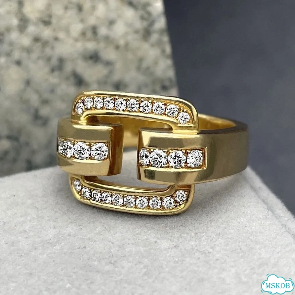 Золотое крупное кольцо Chopard бриллианты 0,53Ct фото 1