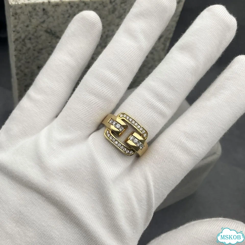 Золотое крупное кольцо Chopard бриллианты 0,53Ct фото 2