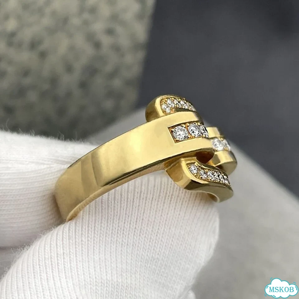 Золотое крупное кольцо Chopard бриллианты 0,53Ct фото 3