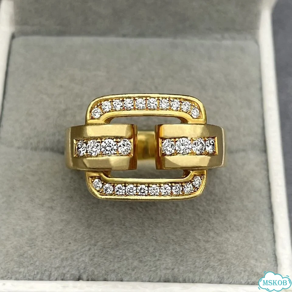 Золотое крупное кольцо Chopard бриллианты 0,53Ct фото 4