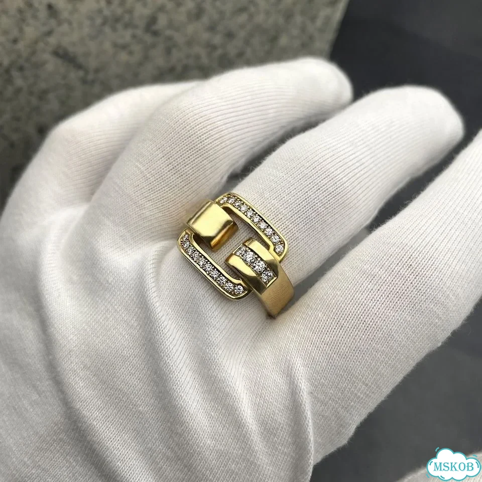 Золотое крупное кольцо Chopard бриллианты 0,53Ct фото 6