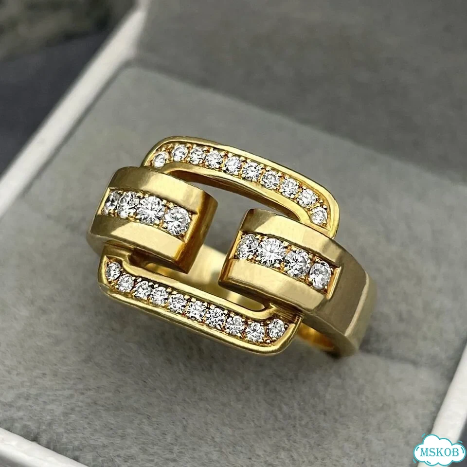 Золотое крупное кольцо Chopard бриллианты 0,53Ct фото 8