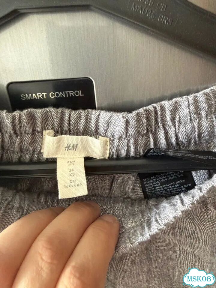 Льняные брюки женские H&M р. 40-42 (XS) фото 4