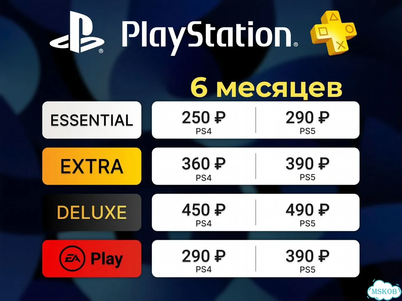 Подписка Ps Plus Deluxe 6 месяцев П2 фото 1