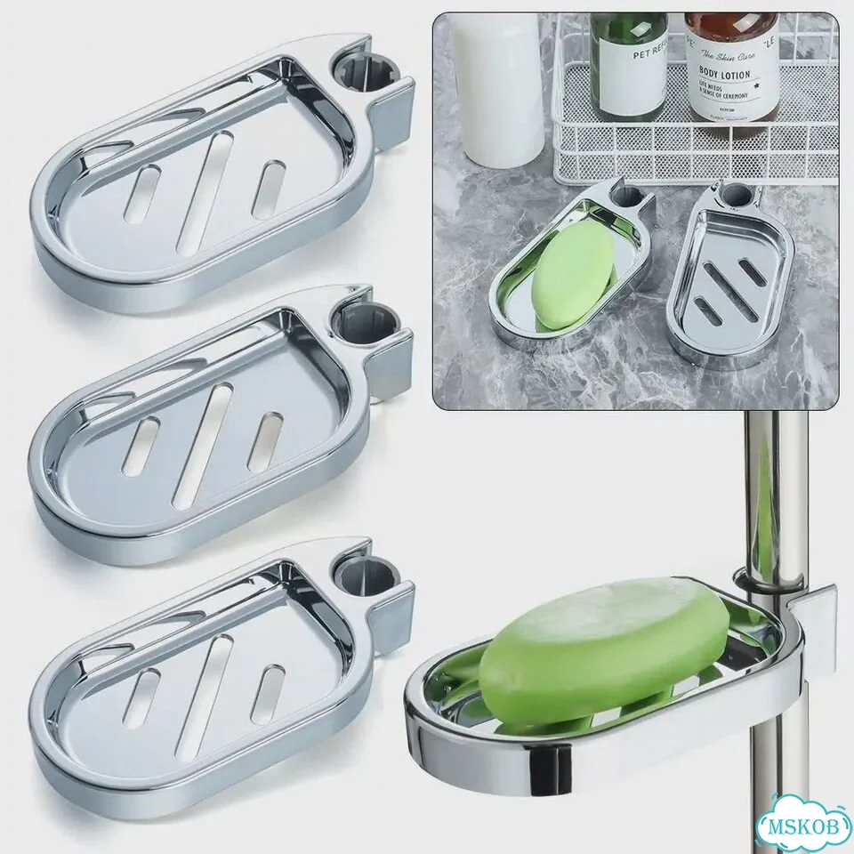Регулируемая мыльница для ванной серебристого цвета 22mm фото 6