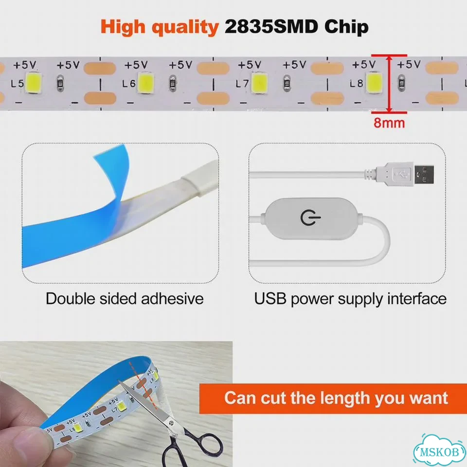 Светодиодная лента Blue 4м USB 5В фото 6