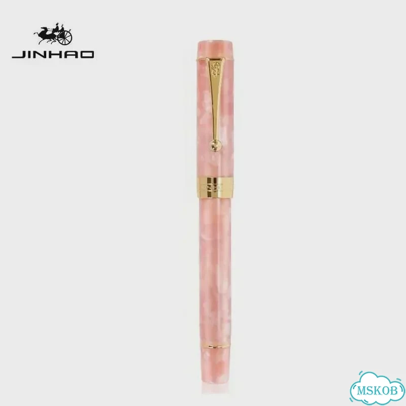 Jinhao 100 золотая перьевая ручка Бежевый, M, Белый, Ivory White фото 7