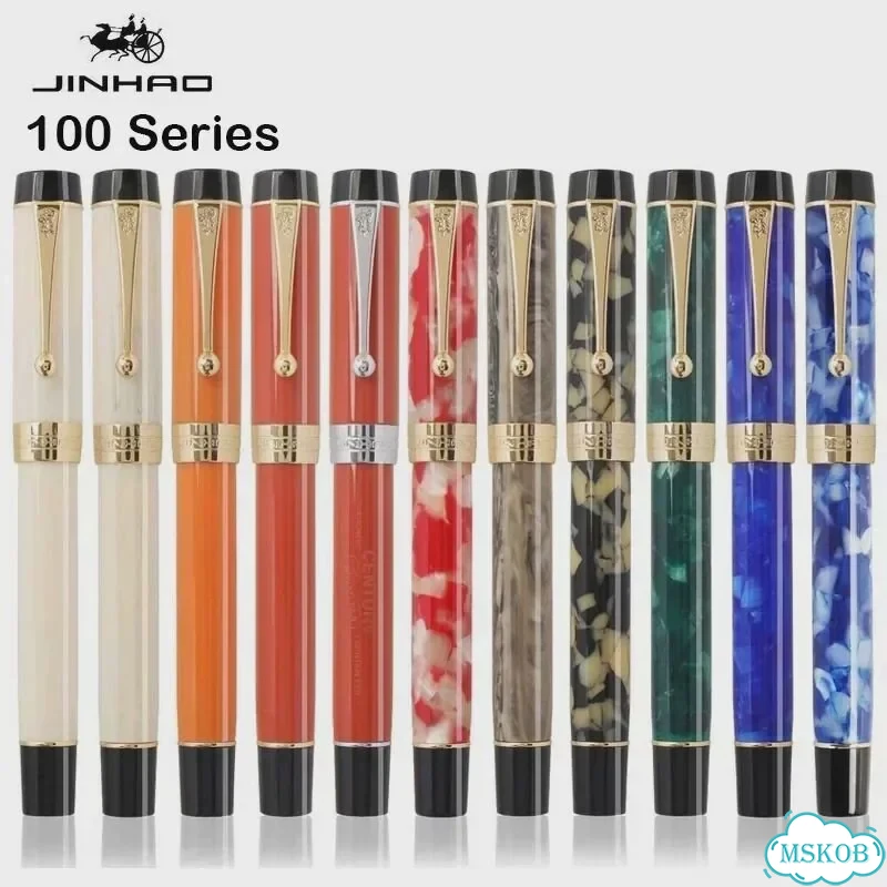 Jinhao 100 золотая перьевая ручка Зеленый, M, Deep Sea Green фото 2
