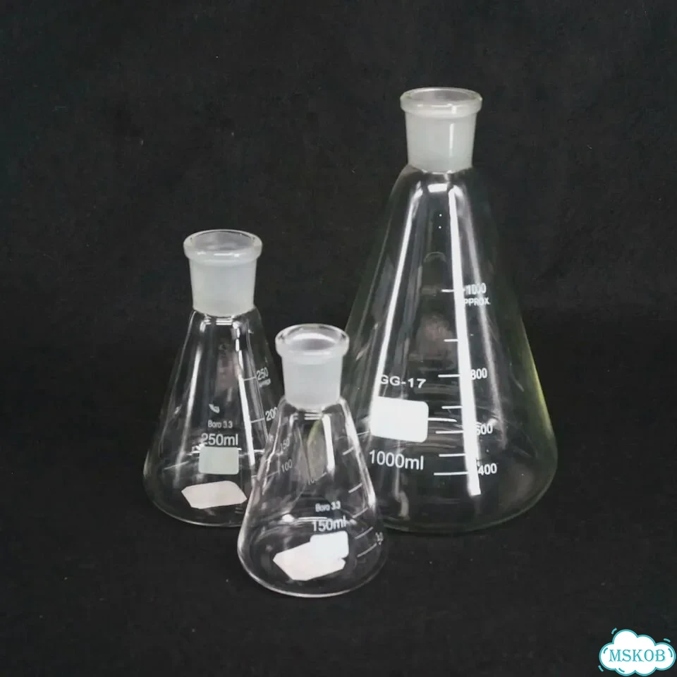 Градуированные колбы Эрленмейера из боросиликатного стекла 250ml Joint 29-32 фото 1