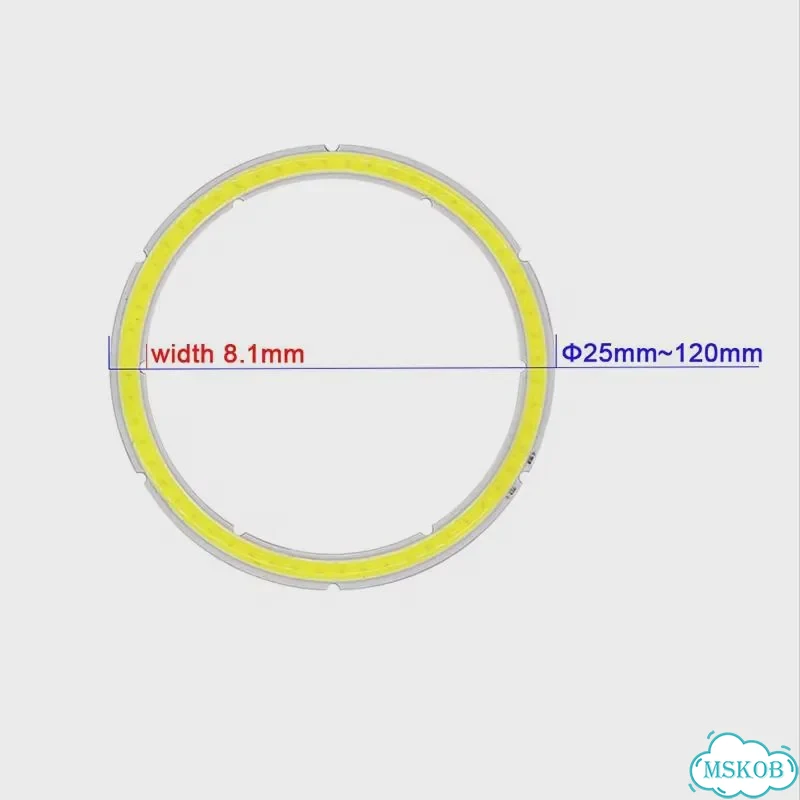 Кольцевой LED модуль 12V, желтый, 70MM-8W фото 5