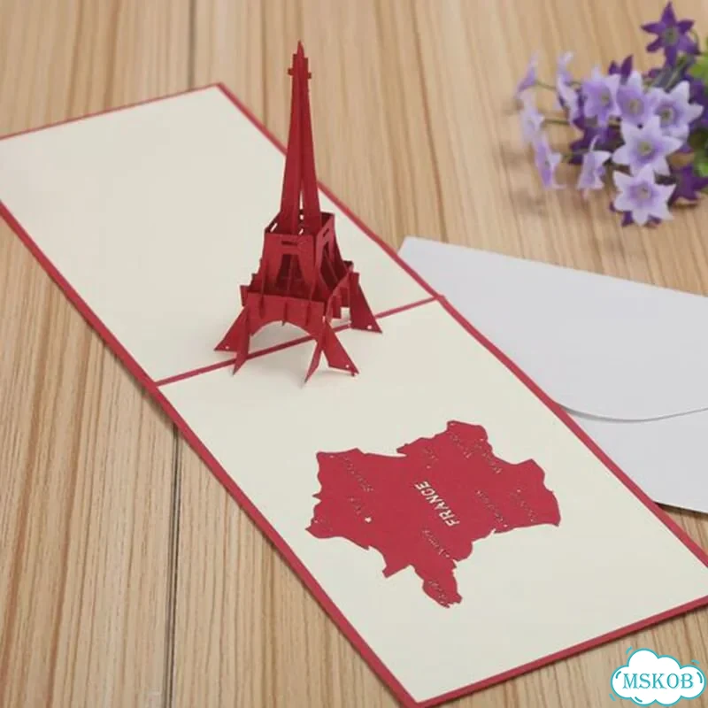 3D открытка на день рождения Красный, K фото 4
