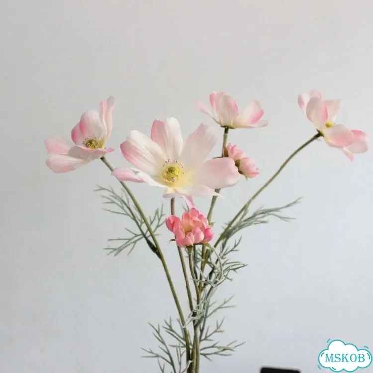 Искусственные ромашки шелковые 60 см Розовый, Light pink фото 1
