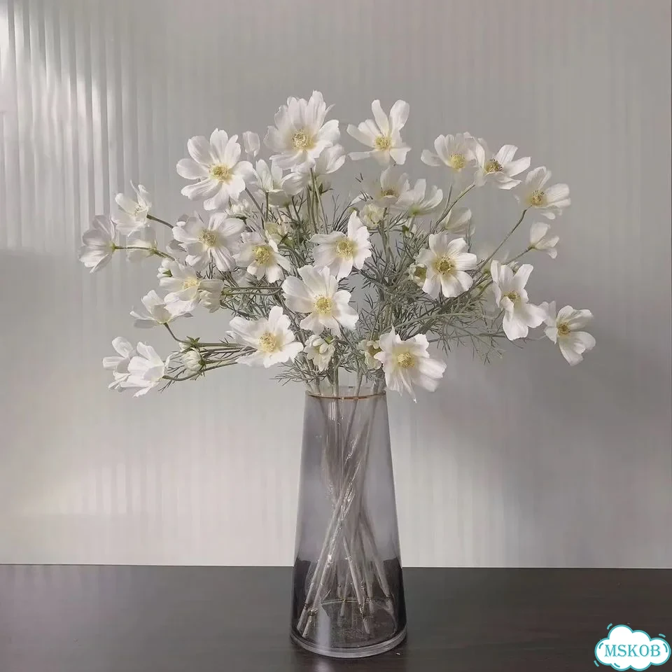 Искусственные ромашки шелковые 60 см Розовый, Light pink фото 3