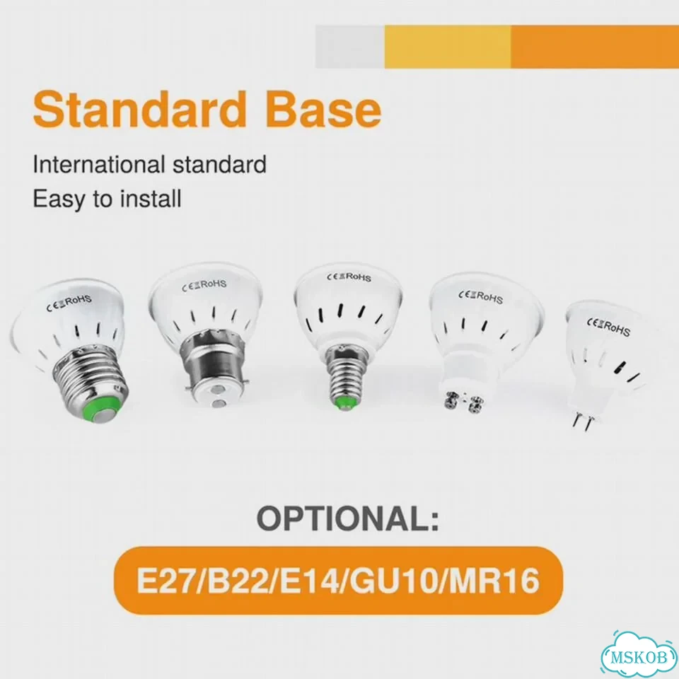 Светодиодная лампа Aswesaw GU10 220В 4-8Вт 80LED-220V, E27, white light фото 4