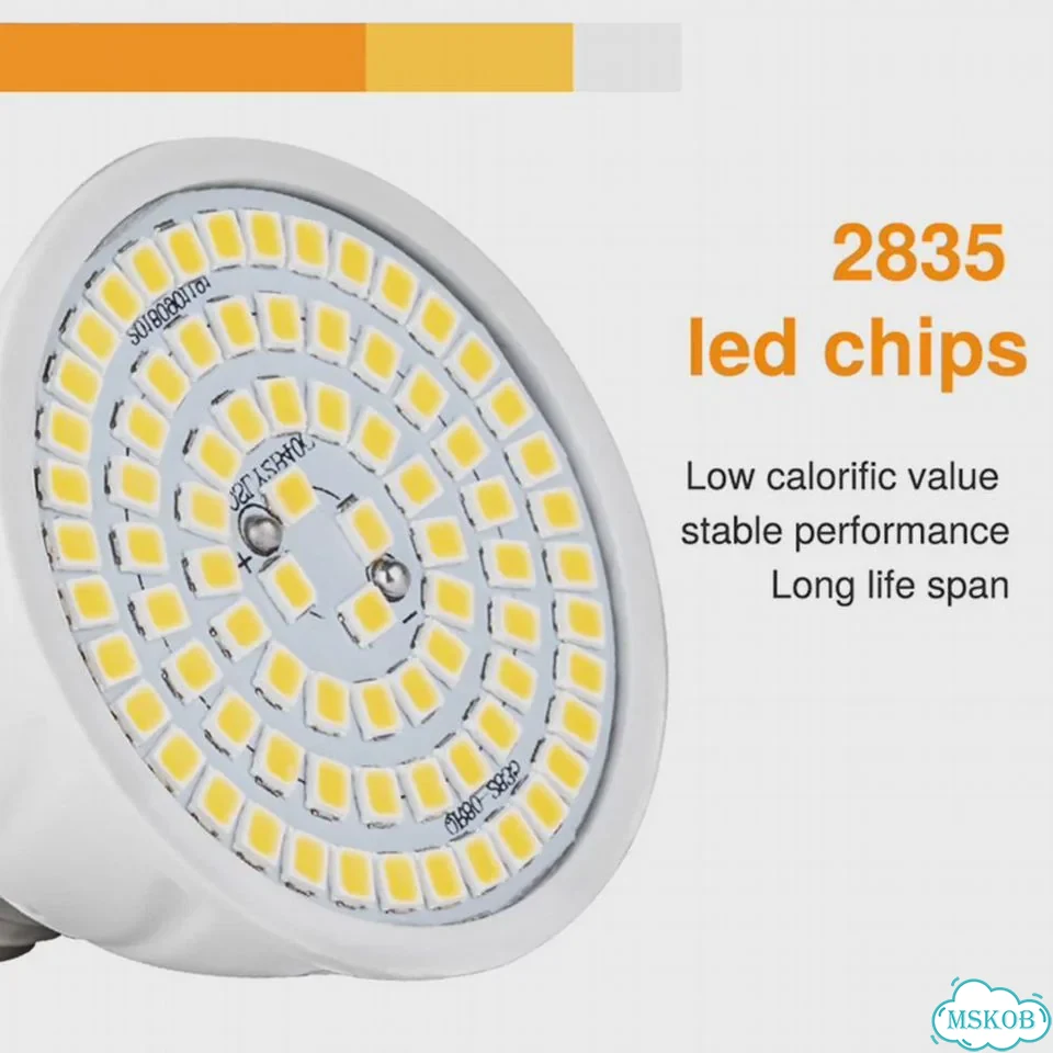 Светодиодная лампа Aswesaw GU10 220В 4-8Вт 80LED-220V, E27, white light фото 6