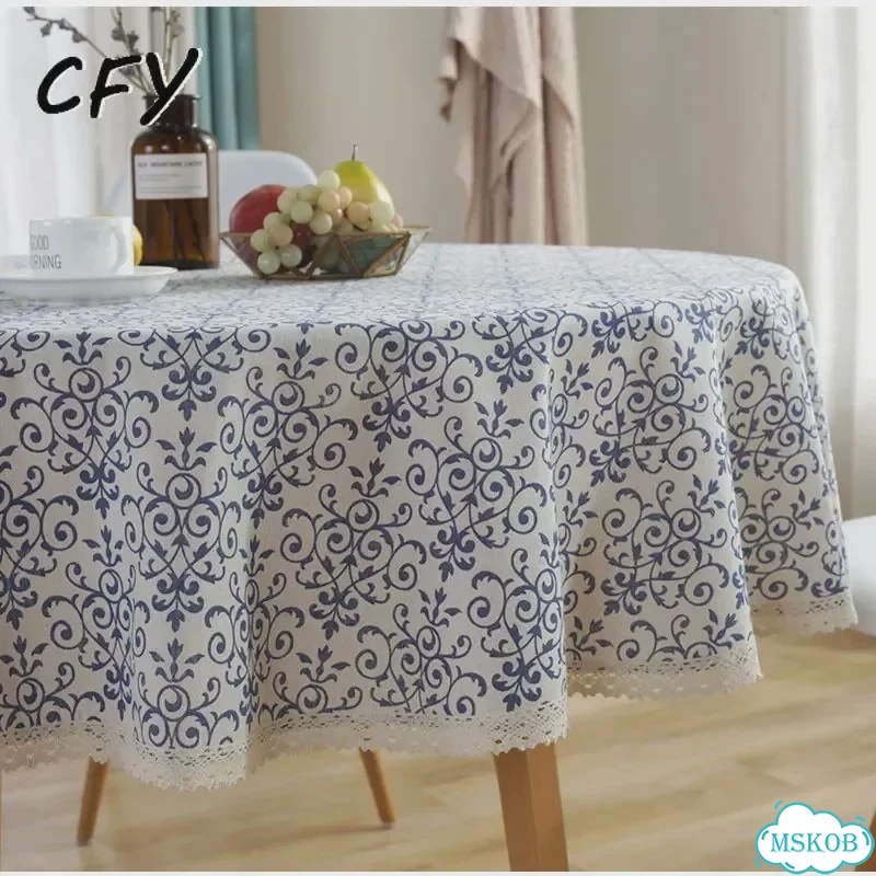 Круглая скатерть бежевая 120см, CFY Home фото 5