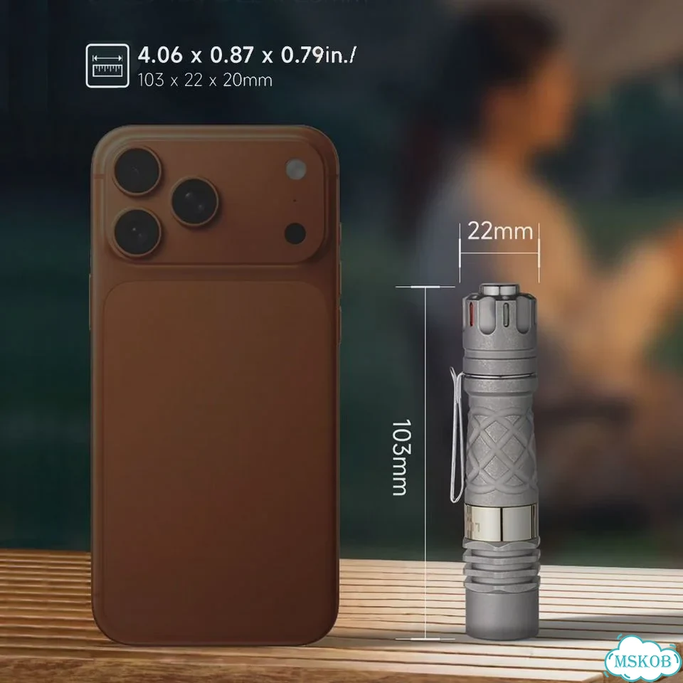 Фонарь lumintop EDC LEP титановый 300 люмен 700 м Titanium sandblast фото 5