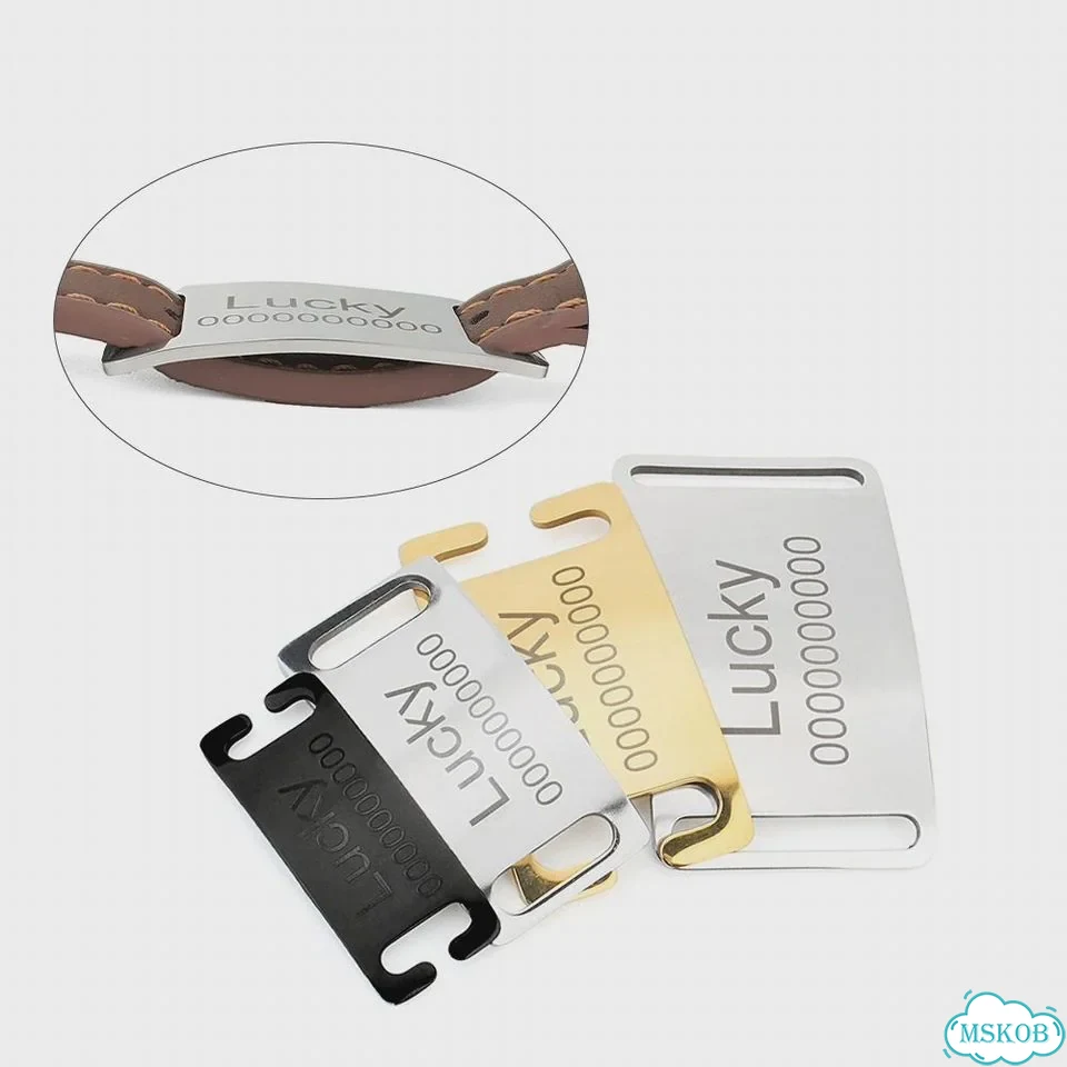 Идентификационная бирка для собаки Cuperay Белый, XS 34.8X15mm, B Open Silvery фото 3