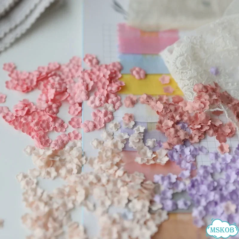 Атласные 3D цветочные лепестки DIY свадебная вуаль кукла свадебное украшение цветы RS3797 фото 3