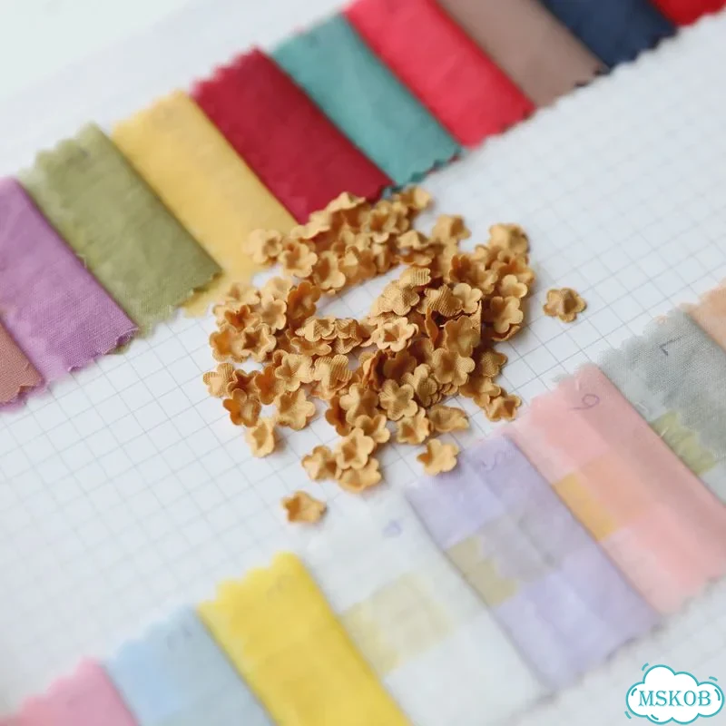 Атласные 3D цветочные лепестки DIY свадебная вуаль кукла свадебное украшение цветы RS3797 фото 4