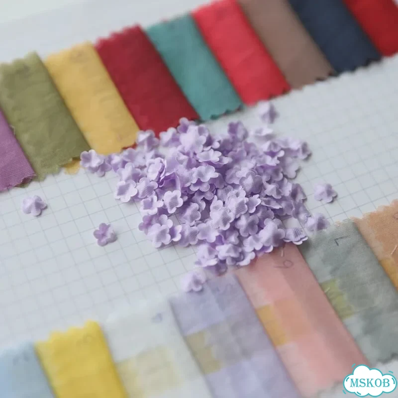 Атласные 3D цветочные лепестки DIY свадебная вуаль кукла свадебное украшение цветы RS3797 фото 5