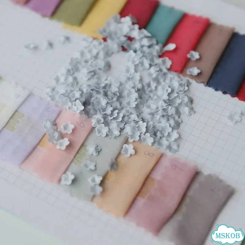 Атласные 3D цветочные лепестки DIY свадебная вуаль кукла свадебное украшение цветы RS3797 фото 6