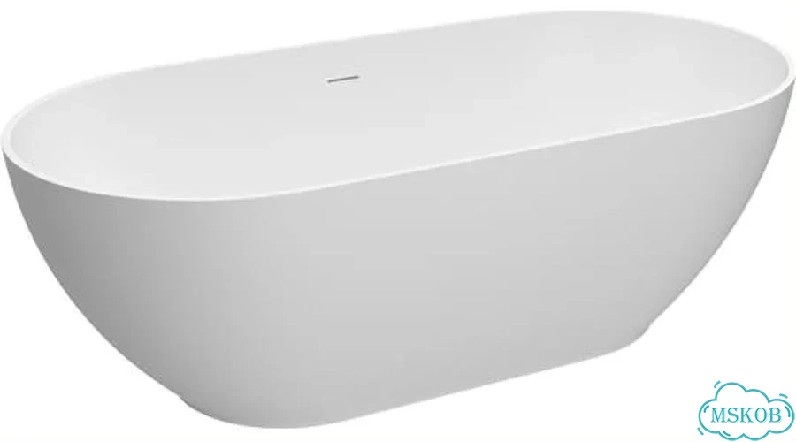 Ванна из искусственного камня BelBagno Etna 170x80 см белая BB-etna-170-80-58-SSB фото 1