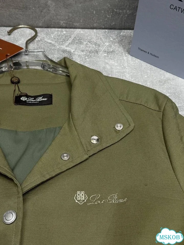 Куртка ветровка Loro piana хаки фото 10