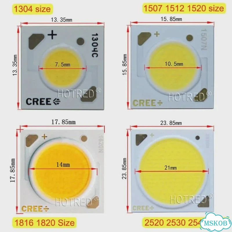 10 шт. оригинальные Cree CXA COB светодиоды 10-65 Вт Warm White 3500K, 4-10W 36V CXA1304 фото 2