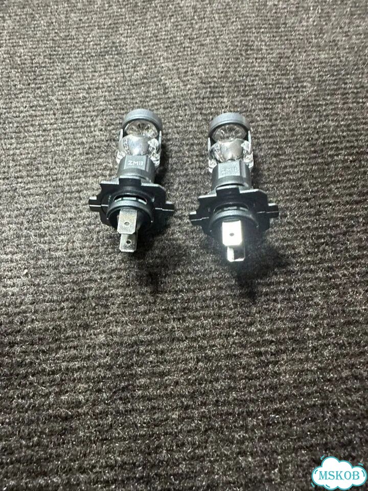 LED лампа Н7-H7 с линзой жёлтый 3000к фото 7