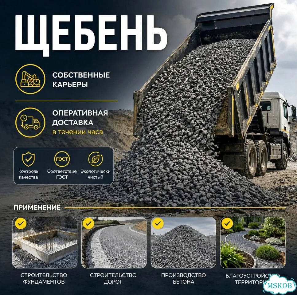Гравий Щебень Галька фото 1