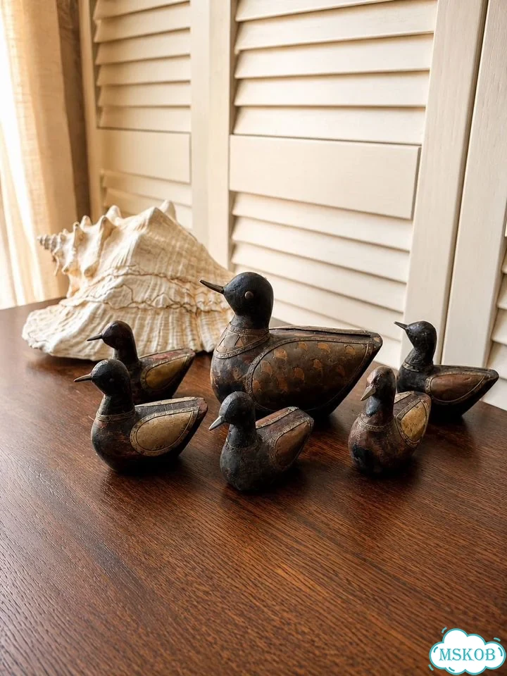 Уточки винтаж дерево фото 1