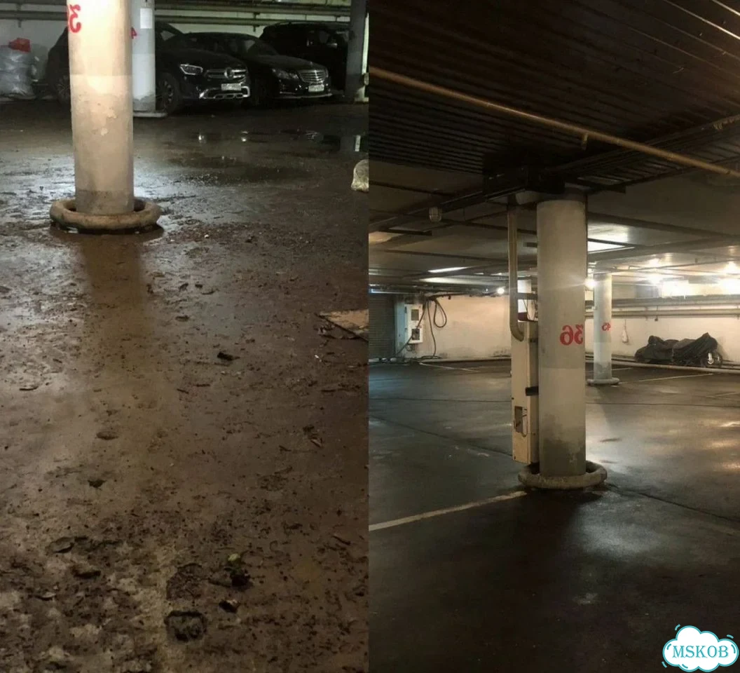 Откачка воды и профессиональная сушка после залива фото 5