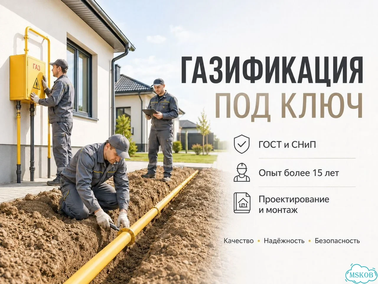 Проект газоснабжения дома с монтажом фото 1