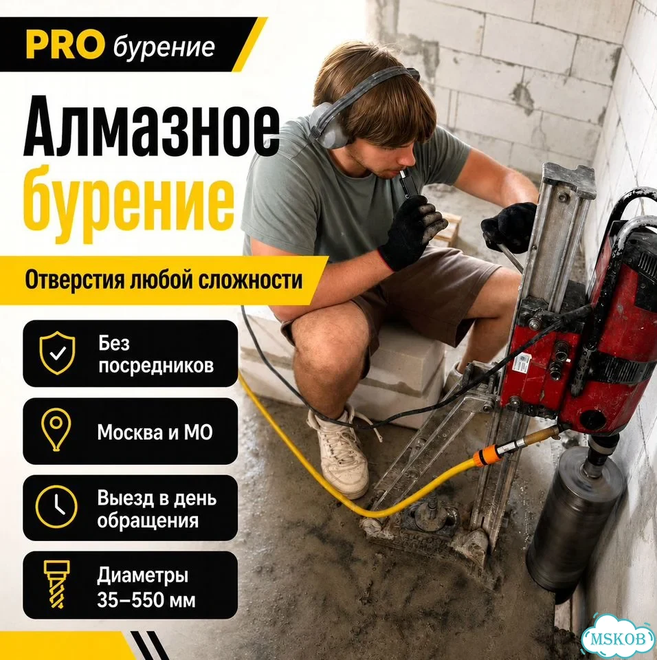 Алмазное бурение сверление отверстий Москва и мо + бесплатная консультация фото 1