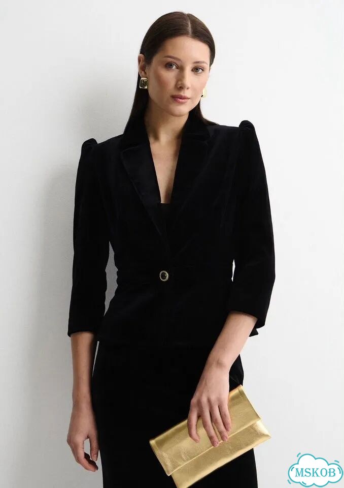 Пиджак черный бархат бренда Koss Atelier фото 1