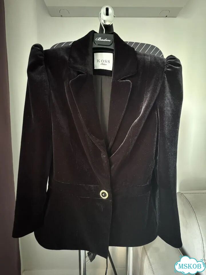 Пиджак черный бархат бренда Koss Atelier фото 4