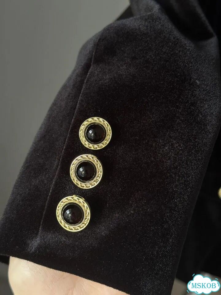 Пиджак черный бархат бренда Koss Atelier фото 7