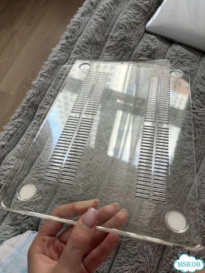 Чехол на MacBook Air 13.6 M2 M3 M4 M5 с блестками фото 3