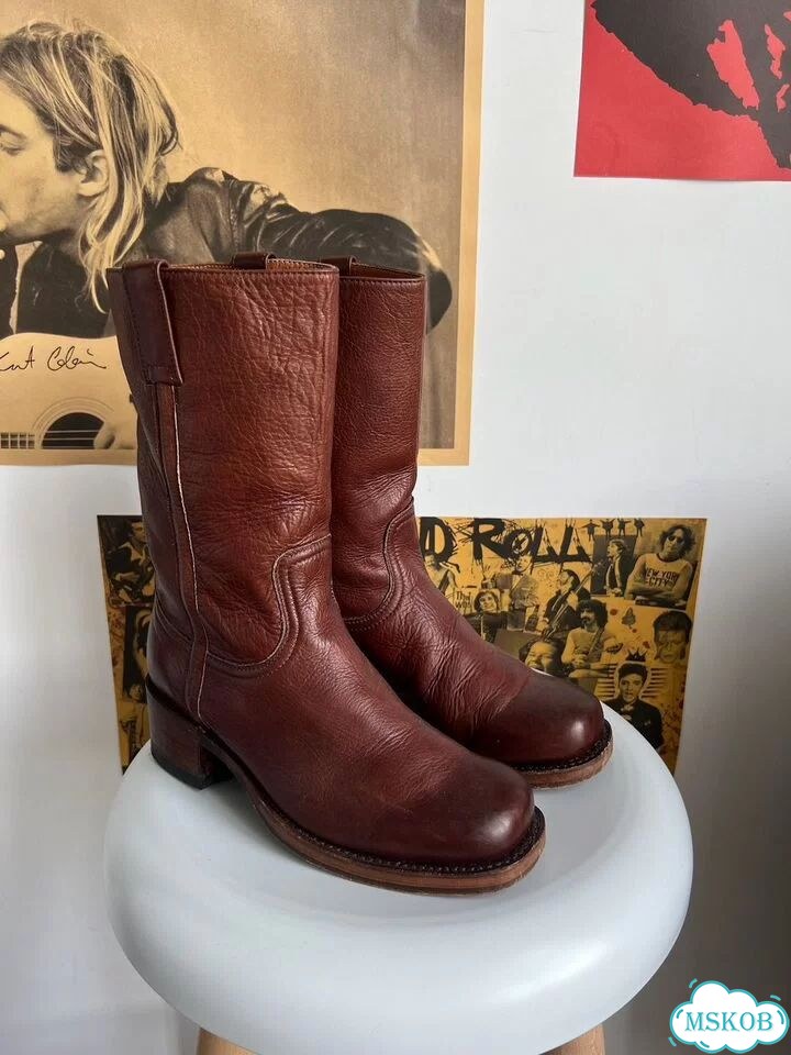 Sendra кожаные байкерские сапоги / Испания фото 1