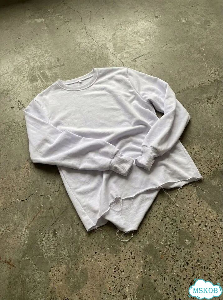 Лонгслив Raw Hem White y2k Acne Studios Number 9 фото 1