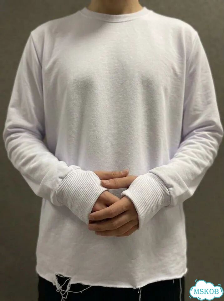 Лонгслив Raw Hem White y2k Acne Studios Number 9 фото 4